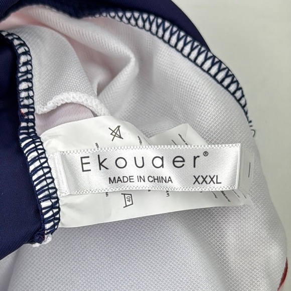 Ekouaer Nautical Striped One-Piece Swimsuit - Picture 5 of 10